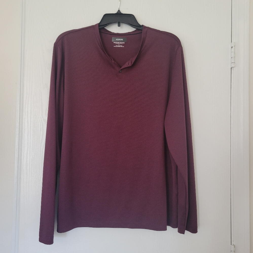 🟣Mens long sleeve burgundy shirt